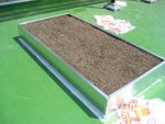角形 大型 プランター アルミ製 花壇枠（底板なし） 家庭菜園 屋上緑化省エネ (A5052)