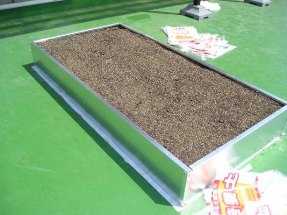 角形 大型 プランター アルミ製 花壇枠（底板なし） 家庭菜園 屋上緑化 