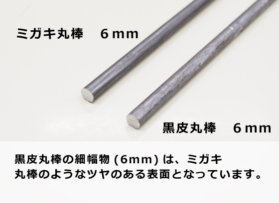 鉄 黒皮 丸棒材 丸鋼材（SS400・S45C） 切り売り 小口販売加工 | 金属 