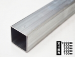 鉄 亜鉛メッキ四角形鋼管(ﾎﾜｲﾄ材) 各品形状の(1000～100mm)各定寸長での販売