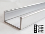 ステンレス 軽ミゾ形鋼材(フォーミング) 2B（SUS304)  各品形状の(1000～100mm)各定寸長さでの販売