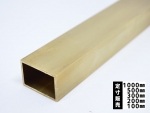 真鍮 平角パイプ C2700(黄銅) 平角管 各品形状の(1000～100mm)各定寸長での販売