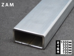 鉄　ZAM長角パイプ　高耐食性メッキ長角鋼管　各品形状の(1000～100mm)各定寸長での販売